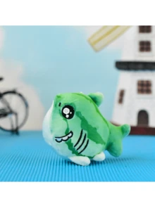 1 pieza Llavero con diente de tiburón de peluche divertido, colgante de muñeco de dibujo animado lindo - Multicolor - Ver 6