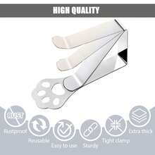 2/4 件户外桌布夹，爪式野餐桌布夹，室内，重型不锈钢盖夹，适用于派对婚礼家居餐厅露营配件 - 彩色 - 查看 2