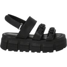 Women's Platform Tractor-Mounted  Sandal - Black - View 2