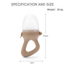 2 件/套婴儿水果食物喂食器奶嘴，婴儿出牙新鲜水果喂食器，蔬菜硅胶牙胶，6-12 个月婴儿水果喂食器，0-6 个月婴儿 - 彩色 - 查看 8