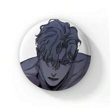 58mm 全新韩国 BL 动漫玫瑰和香槟漫画纽扣别针男孩爱漫画凯撒·温胸针徽章包装饰粉丝收藏最佳礼物 - 58mm - 查看 30