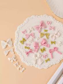 硅胶迷你蝴蝶结皇冠翻糖模具 巧克力模具 工艺品 DIY烘焙工具 情人节派对 家居装饰 家居礼品 - 米色 - 查看 9