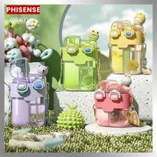 Bottle Crinca Double School Bottle Canteen With Two Containers Straw And Handle 2 In 1 Bottle - ĐỊA LÝ1 - Xem 1