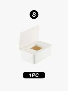 1 hộp đựng khăn giấy vuông bằng nhựa PP dày màu trắng cỡ S/M, thiết kế tối giản hiện đại có nắp đậy, hộp đựng khăn giấy ướt đa năng chống bụi dùng tại nhà, dùng cho phòng khách, phòng ngủ, bàn làm việc văn phòng - trắng - Xem 9