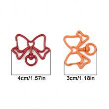 5 pièces Crochet à pression de forme de cœur, pomme, fleur, nœud papillon de couleurs mélangées, porte-clés, fabrication de bijoux DIY, accessoires de sac