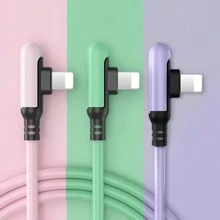 durcord Cable de carga súper largo de 1,8 m/5,9 pies/70,8 pulgadas [Certificado MFi] Cable de carga rápida USB multicolor con adhesivo líquido suave compatible con iPhone 13/12/11 Pro Max/XS MAX/XR/XS/X/8/7 Plus - Color Macarrón compatible con iPhone 14 Pro Max, 14 Pro, 14 Plus, 13 Pro Max, 13 Pro, 13, 12 Pro, 12, 11, XS, XR, 8 Plus, 8, 7, 6, 5, SE, para iPad Lightning, ángulo recto de 90 grados