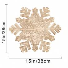 2 pezzi/4 pezzi/6 pezzi Tovagliette e sottobicchieri rotondi termoisolanti a forma di freccia e fiocco di neve natalizi, tappetini per tavolo da cucina e da pranzo antiscivolo e termoresistenti, tovagliette rotonde da 15" di diametro