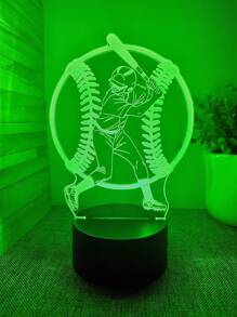 1pc Customizable 3D Baseball Shaped Night Light, Creative Sports Theme Lamp Gift For Baseball Fans, Christmas, Birthday,Colorful,Kawaii,Minimal Chic,Cute,Custom,Personalized,Unique,Ideal Gifts For Him,Ideal Gifts For Her,Her,Boyfriend,Girlfriend,Family,Friends,Nightlight,Neon Lights,Home Goods,Room Decor,Holiday Decor,For Anniversaries,For Birthdays,For Weddings - Multicolor - View 7