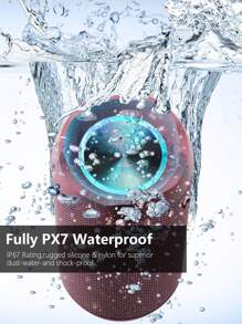 EDUPLINK Waterproof Portable Speaker TWS Pairing CF Slot RGB Lights And USB C Charge Port For Pool And Beach - Pink - View 5