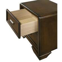 Contemporary Style 1pc 2-Drawer Nightstand Dark Brown Finish Wooden Home Bedroom Furniture - Nâu + Gỗ + Hiện đại như hình - Xem 3