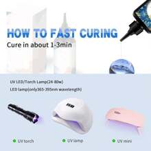 100g/200g/300g Resina UV dura y transparente, fórmula mejorada de resina ultravioleta de curado rápido para hacer joyas, manualidades y decoración, pegamento transparente duro activado por luz solar para moldeo y recubrimiento - Resina UV dura - Ver 5