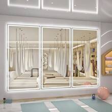 Hasipu 方形白色全身镜带灯，95 英寸高 X 40 英寸宽。LED 照明落地镜，钢化玻璃，使用安全，全身穿衣悬挂式镜子，可调光，3 种颜色模式，浴室装饰夏季化妆品收纳盒，适合返校季 - 查看 10