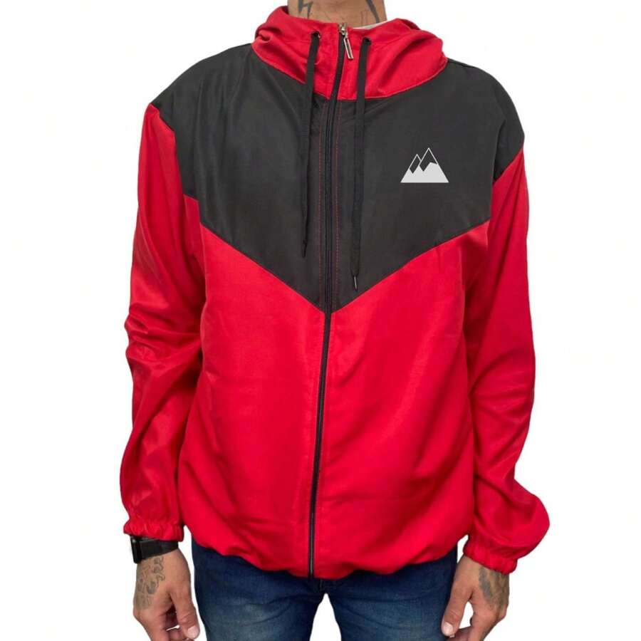 Mountain Men's Tactel Windbreaker Jacket - Đỏ - Xem 1