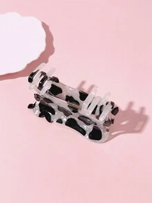 1pc Women Fashion Simple Acrylic Zebra-Patterned Hair Claw Clip - Multicolor - View 4