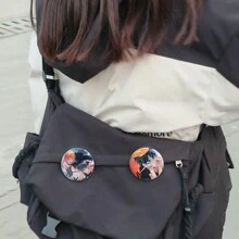 1个排球少年动漫角色徽章，音驹制服背包胸针配饰，TORU同人图，翔阳酷女孩宅男背包徽章，万圣节礼物 万圣节配饰 教师节饰品 服装配饰 包包挂饰 办公配饰 圣诞节男士礼物 包包别针 - 彩色 - 查看 2
