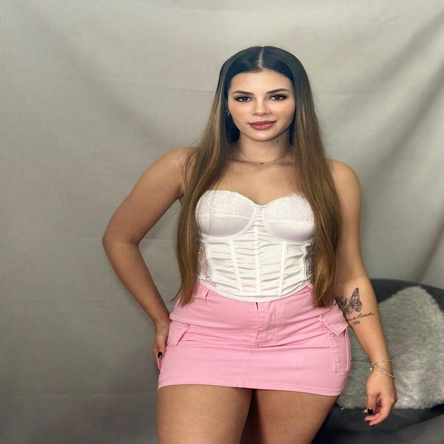 Women's Pink Cargo Jeans Mini Skirt - 淺粉色 - 查看 1