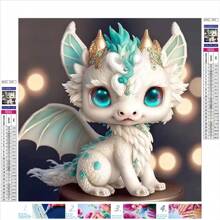 Tranh nghệ thuật kim cương 5D, Tranh kim cương khảm cỡ lớn, Câu đố tự làm thủ công, Họa tiết động vật cung hoàng đạo dễ thương, Tranh gạch kim cương khoan không có khung - Nhiều màu - Xem 13