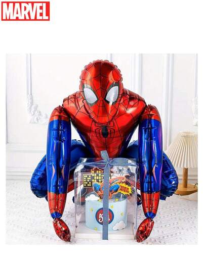  1PC Marvel Officially Licensed Avengers Spider-Man Balloon Cool Cartoon Anime Peripherals Decoration Splicing Aluminum Film Balloon Party Supplies Birthday Holiday Christmas Best Choice