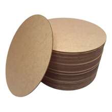 Kit Sousplat 35x35 Cru Circulo Base MDF 2.5mm - Decoração de Mesa, Artesanato, Supla, Suplat, Disco Redondo, Porta Prato, Jogo Americano, MDF Crú Corte a Laser, Base Perfeita para Proteção e Estilo