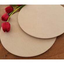 Kit Sousplat 35x35 Cru Circulo Base MDF 2.5mm - Decoração de Mesa, Artesanato, Supla, Suplat, Disco Redondo, Porta Prato, Jogo Americano, MDF Crú Corte a Laser, Base Perfeita para Proteção e Estilo