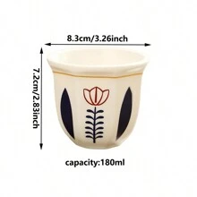 1 件陶瓷拿铁艺术杯，办公室家用咖啡杯 180 毫升 [250 毫升] 返校 - 彩色 - 查看 2