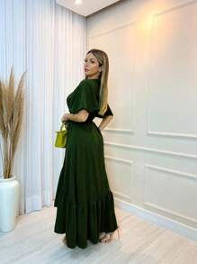 Women Dresses - 墨綠色 - 查看 2
