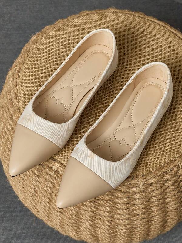 Damskie baletki ze szpiczastym noskiem, marszczone, brokatowe, wzorzyste, wsuwane buty na imprezę, na co dzień, na zewnątrz, do biura, na jesień, wielokolorowe