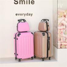 1 件行李保护套，适用于 24 英寸万向轮行李箱，硬壳旅行拉杆箱带密码锁，大容量，适用于男女旅行箱行李箱旅行箱旅行行李袋，适用于学校学校配件学校用品 - 玫瑰紅 - 查看 4