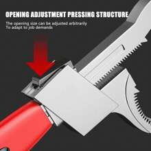 Universal Adjustable Wrench, 27cm/10.6inch Bathroom Wrench Adjustable Spanner, 80mm Max Opening, Multifunctional Adjustable Wrench Tap Spanner Wide Opening Spanner For Faucet Installation - 銀色 - 查看 5
