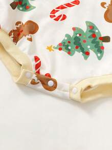 Nouveau-né bébé fille mignonne combinaison de Noël avec sapin de Noël coloré, ensemble de Noël pour bébé de 0 à 1 an