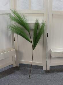 Artificial Green Pampas Grass, Home Decor Plastic Fake Pine Branches, Green Plant For Home Decorations, Forest Wedding And Engagement Scenes Gifts Birthday Graduation