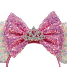 Colorful Sequin Bow Headband, Princess Crown Decor Hair Accessories, Party Costume Headband For Amusement Park,Hairband,Hair Hoop Headbands - Color - View 4