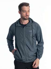 Ripoll Jaqueta Blusa Corta Vento Repelente Agua Masculina Capuz Bolso