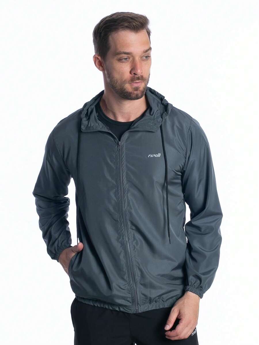 Ripoll Jaqueta Blusa Corta Vento Repelente Agua Masculina Capuz Bolso