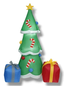 Inflatable Christmas Tree With Gifts With LED Lights 180 Cm Christmas Decoration For Home And Outdoors - Multicolor - View 1