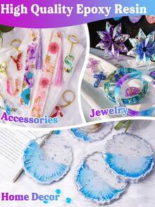 Nhựa Epoxy 500ml, Bộ nhựa Epoxy cho người mới bắt đầu, Nhựa Epoxy trong suốt cho đồ thủ công, Làm đồ trang sức DIY, Tỷ lệ pha trộn 1:1, Không có bọt khí và không ố vàng - Nhựa epoxy - Xem 7