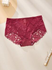 FOVTY 3 piezas Bragas de encaje sexy para mujer de talla grande