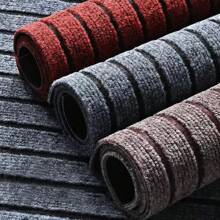 1pc Kitchen Dining Room Carpet Anti Slip Door Mat, Solid Color Stripe Kitchen Carpet Floor Mat, Easy To Clean, Suitable For Hallway, Kitchen, Dining Room, Bathroom, Entrance Door Mat