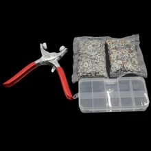 52Pcs-202pcs 五爪按扣钳套件，缝纫工具，按扣安装工具，金属按扣，彩色空心按扣，带钳子和储物盒，适用于儿童服装、皮革、布料、帽子 - 紅色 - 查看 4