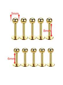 12pcs/Set Ear Piercing Unit Cartilage Tragus Helix Piercing Gun NO PAIN Nose Piercer Tool,For Men And Women's Fashion Carnival Gift