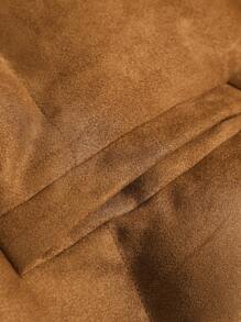 Men's Thickened Warm Faux Suede Hooded Padded Jacket - Coffee Brown - View 5