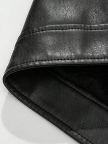 LEDUNTINO Áo khoác da Bkier vải nỉ dày thời trang nam, thể thao, trơn, áo khoác bomber, xe máy, quà tặng bạn trai, áo khoác gió chống gió cổ đứng mùa đông thu cho nam, áo khoác da họa tiết xe đạp mùa xuân thu cho nam - màu đen - Xem 10