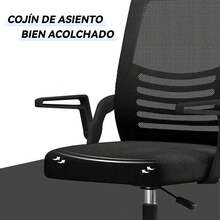 Ergonomic Office Chair With Adjustable Armrests - Black - View 7