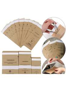 BUCICE Bộ 100 túi khử trùng tiệt trùng dùng một lần cho dụng cụ làm móng Túi Kraft tiệt trùng Thiết bị làm móng Phụ kiện khử trùng - màu nâu - Xem 2