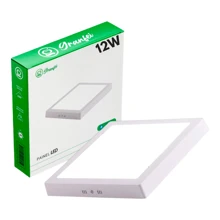 12w Led Ceiling Panel Surface Mounted Square Round Light Fixture Cold White 6500K - 冷白方塊 - 查看 1