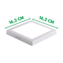 12w Led Ceiling Panel Surface Mounted Square Round Light Fixture Cold White 6500K - 冷白方塊 - 查看 2