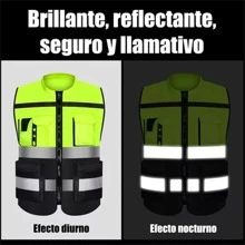 Chaleco De Seguridad Reflejantes Industrial Superbrillante Reflectante para una conducción nocturna segura - Multicolor - Ver 3