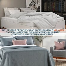 Amber King Size Double Bed Set 200 Thread Count Super Elegant Embroidery - Xám - Xem 3