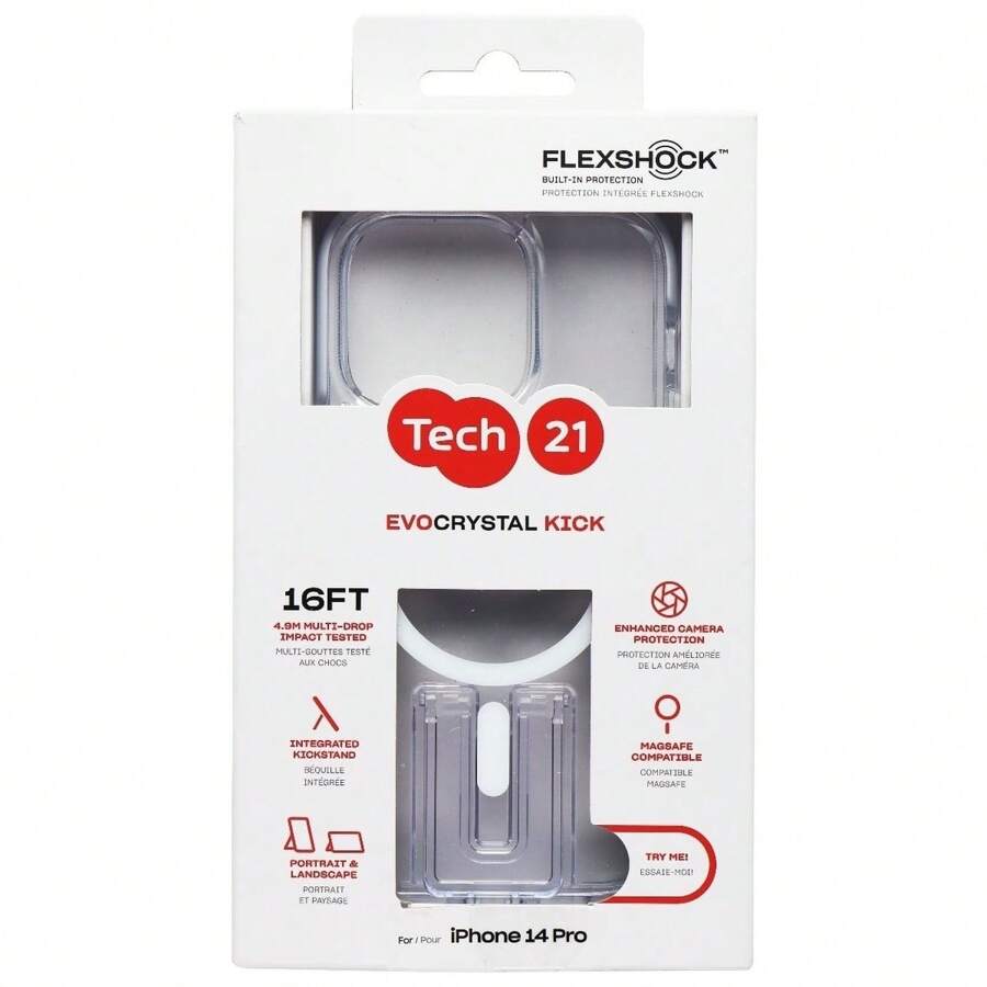 Tech21 Evo Crystal Kick Series Case For MagSafe For IPhone 14 Pro