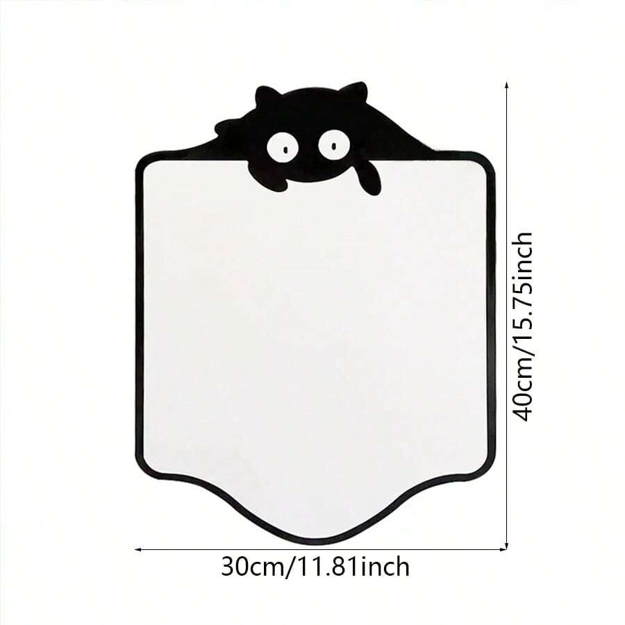 Black Cat Shaped Dry Erase Board, Creative Memo Note